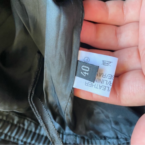 Vintage leather pants 100% Leather Rayon lined high waist motorcycle biker pants - Picture 10 of 13